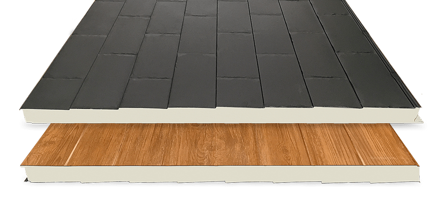 Panel pizarra R.7024 Madera 60mm (cubierta/fachada) – Panel a Medida