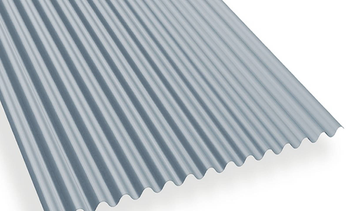 Chapa galvanizada ondulada en hoja, 200 x 90 cm, grosor 0,25 mm CUBIERTA :  : Industria, empresas y ciencia
